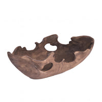 Wooden Serving Tray Irregular Shape Wooden Decorative Bowl Hollow Center Decorative Bowl