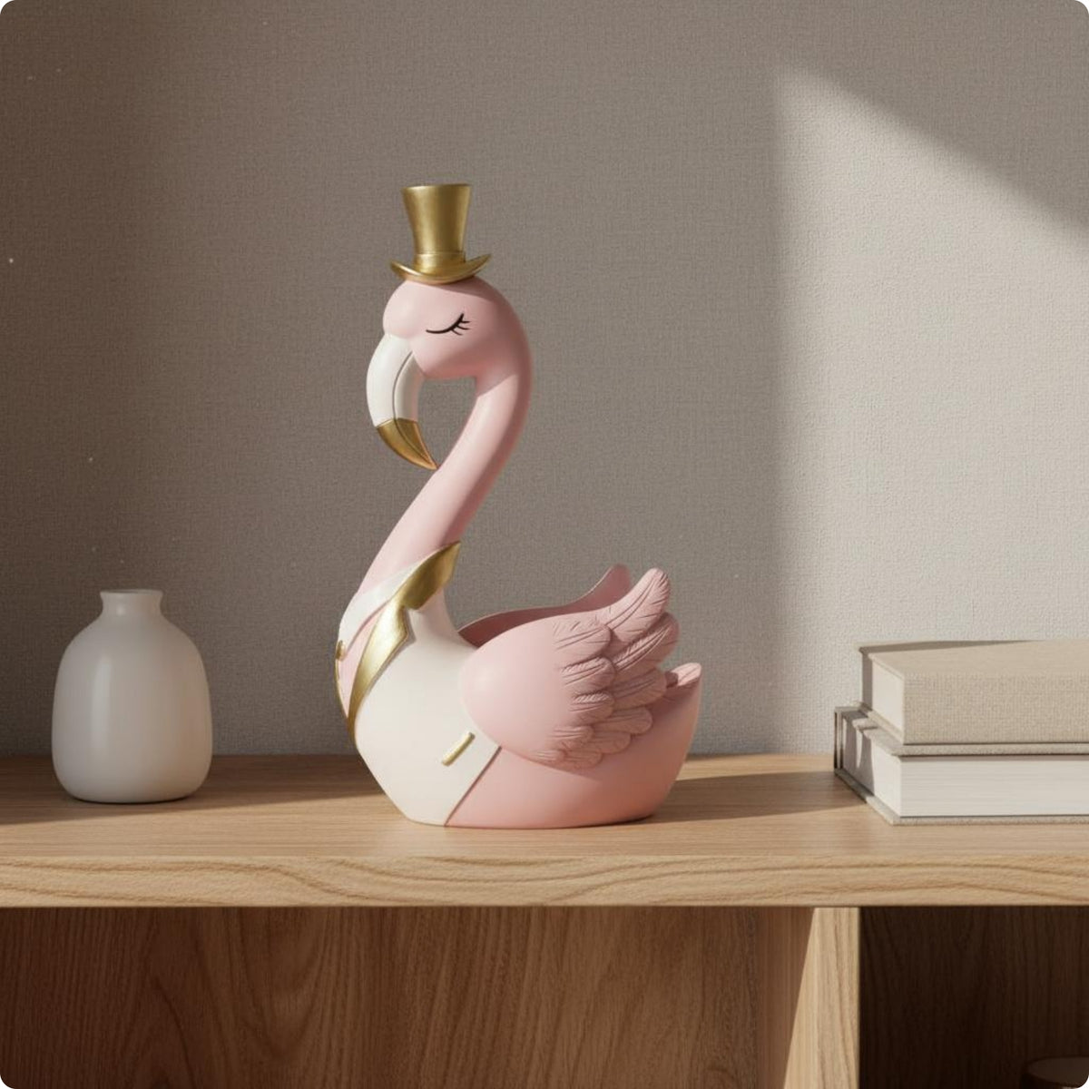 Flamingo Couple Figurine Love Symbol Resin Flamingo Figurine Collectible Home Decor for Bedroom