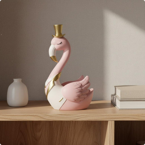 Flamingo Couple Figurine Love Symbol Resin Flamingo Figurine Collectible Home Decor for Bedroom