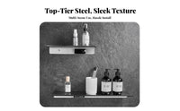 Rustproof Wall Mounted Bathroom Shelf Floating Bathroom Shelf Long-Lasting for Renters, Adults, Washroom, Toilet, Living Room