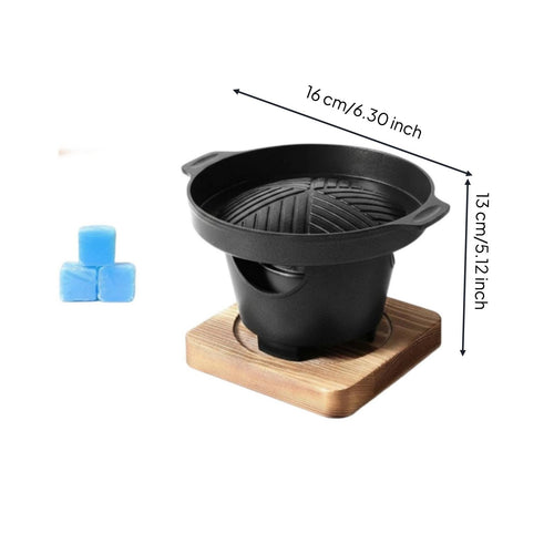 Korean Barbecue Plate Single Serving Mini Personal BBQ Grill Portable for Indoor