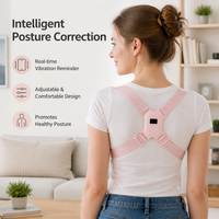 Hunchback Correction Back Straightener Posture, Vibration Back Straightener Posture, Adjustable Strap Lightweight Brace for Adults