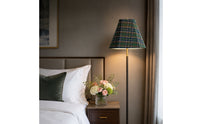 Plaid Lampshade Green Woven Textile Lampshade Plaid for Table Lamps