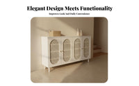Vintage Design Rattan Shoe Cabinet Space-Saving Design Rattan Shoe Storage Cabinet Large Capacity Entryway Storage Sideboard Breathable Doors for Apartment Dwellers, Families, Homeowners, Hallway, Living Room, Bedroom