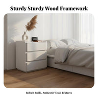 Locking Bedside Cabinet Modern Design Nightstand Secure Storage for Homeowners