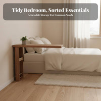 Retractable Vanity and Cabinet Combo Space-Saving Extendable Vanity Set