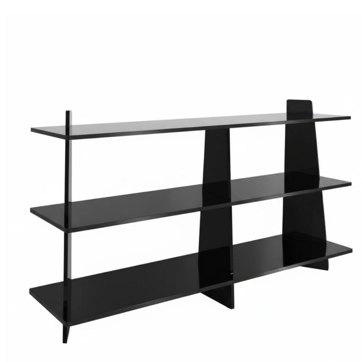 Modern Design 2-Tier Console Table Minimalist aesthetic Wavy double-level Stand Space-Saving Display Rack Multi-Functional for Homeowners, Apartment Dwellers, Interior Designers, Entryway, Hallway, Living Room, Bedroom