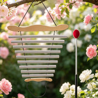 9-Note Wind Chime Resonant Wind Chime with Mallet Single-Row Musical Instrument with Mallet for Meditation, Sound  , Mindfulness Practice