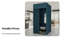 Easy Assembly Portable Changing Room Heavy-Duty Frame Portable Dressing Room Light Blocking Curtain Mobile Dressing Booth Large Space for Event Organizers, Market Vendors, Clothing Stores, Shopping Malls, Temporary Shops, Outdoor Markets