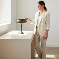 Mediterranean-Influenced Floor-Standing Vase Freestanding Goblet Flower Vase Rust-Resistant Gold Flower Stand for Hallway