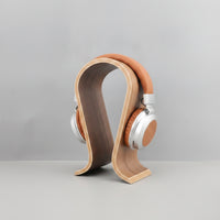 Wooden Headphone Stand Sculptural Arched Headphone Holder Arch Bridge Wooden Headset Holder for Gaming Aficionados, Professionals, Home Office