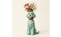 Dog Sculpture Vase Sculpted Dog Vase Decorative for Living Room