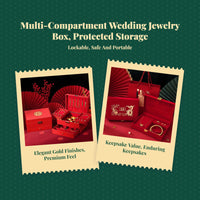 Gold-tone jewelry box for keepsakes
