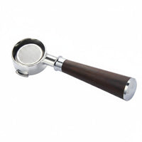 Coffee Machine Handle Bottomless Portafilter Espresso Handle Detachable Zinc Alloy Wood Grip Professional Accessory Suitable for Home Brewing Barista Office