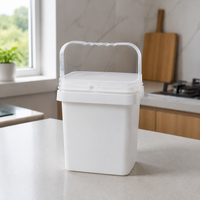 Storage Container, Pet Food, Airtight Container, PP-made, Square Bucket, With Lid, Dried Food, Food Grade
