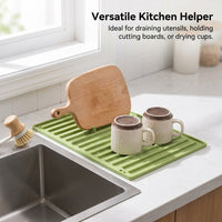 Pot Lid Rack with Draining for Kitchen Organization, Upgraded Holder and Spoon Rest for Home Cooks