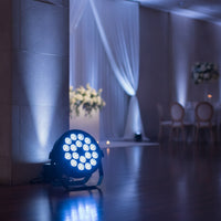 Flat LED Stage Light with Bracket Adjustable LED Par Light Portable Par Can Lightweight for Event Planners, Venues, Weddings