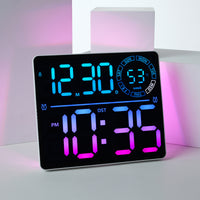 Creative RGB Color Changing LED Digital Wall Clock with Large Display