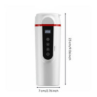 12V Car Heater Cup Temperature Control Car Heating Cup 304 Stainless Steel Heated Travel Mug for Truck Drivers