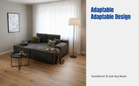 Sectional Sofa Bed, Corduroy Striped Fabric, Compressed Packaging, Armless Firm Sponge, Double Seat, Home Living Room Furniture
