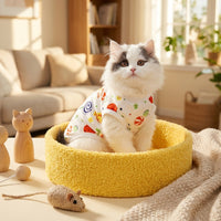 Dog Recovery Suit and Cat Recovery Suit, Polyester Post-Surgery Pet Clothing with Fasteners, Unisex Anti-Lick Post-Operative Pet Clothing Patterned