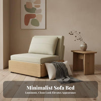 Foldable Design Wooden Frame Futon Space-Saving transformable Sofa two-in-individualUse Sleeper Couch Minimalist appearance for Apartment Dwellers, Students, Homeowners, Small Spaces, Home Office