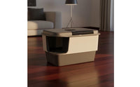 Hooded Cat Toilet Enclosure Anti-Splashing Fully Enclosed Cat Toilet Enclosure Upgraded Pet Supply for Living Room