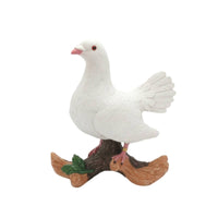 Pigeon Statue with Branch Base Elegant Bird Statue Cute for Garden, Courtyard