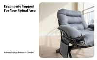 Padded Folding Recliner Cushiony Cushioning Reclining Chair Removable Cushion