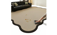 Waterproof Irregular Shape Floor Mat Easy to Clean Large Living Room Rug Wear-Resistant Modern Geometric Carpet Skin-Friendly for Bedroom