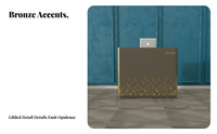 Compact Footprint Complimentary Standing Welcome Desk Modern and Sleek Small Lighted Cashier Counter Customizable Logo Illuminated Information Desk for Restaurant Owners, Retailers, Hotel Managers, Retail Shop, Salon