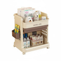 Multi-Tier Rolling Shelf Mobile Design Multi-Tier Trolley Large Capacity