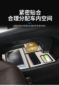 丰田赛那格瑞维亚升级加深扶手箱储物盒改装专用塞纳汽车用品大全 【中控下储物盒】（硅胶-黑色款）