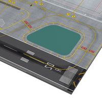Airport Layout Mat with Landing Strip Realistic Airport Display Base Large Board for Aviation Diorama