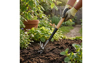 Manual Rotary Tiller T-Handle Soil Crumbler Lightweight