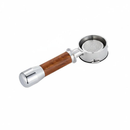 Coffee Machine Handle Espresso Portafilter Open-bottom Structure Solid Wood Handle Stainless Steel Filter Detachable Feature Visual Extraction Suitable for Home Barista Coffee Enthusiast Coffee Shop
