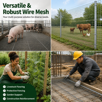 Hot-Dip Galvanized Steel Wire Mesh Roll, 1.5m x 20m, Galvanised Chicken Wire for Garden Fencing, Rodent Mesh, Pig Pens