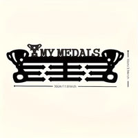 Marathon Medal Display Rack Sports Running Honor Wall Iron Art Keep Metal Storage Rack Gold Medal Holder No Drilling