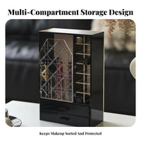 Makeup Box with Drawers particleresistant Cosmetic Holder Large Capacity for Vanity Top