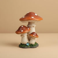 Resin Toadstool Statue Realistic Design Fairy Garden Toadstool Vibrant Colors