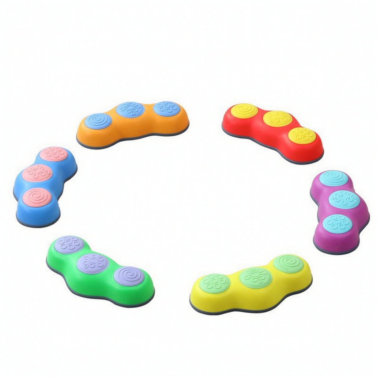 6 Pieces Balance Stepping Stones Non-Slip Sensory Stepping Stones Pebble-Shaped