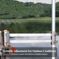 Fishing Stand Umbrella Stand Wind Resistant Stainless Steel Umbrella Bracket Heavy Duty for Anglers, Outdoor, Riverside, Lakeside