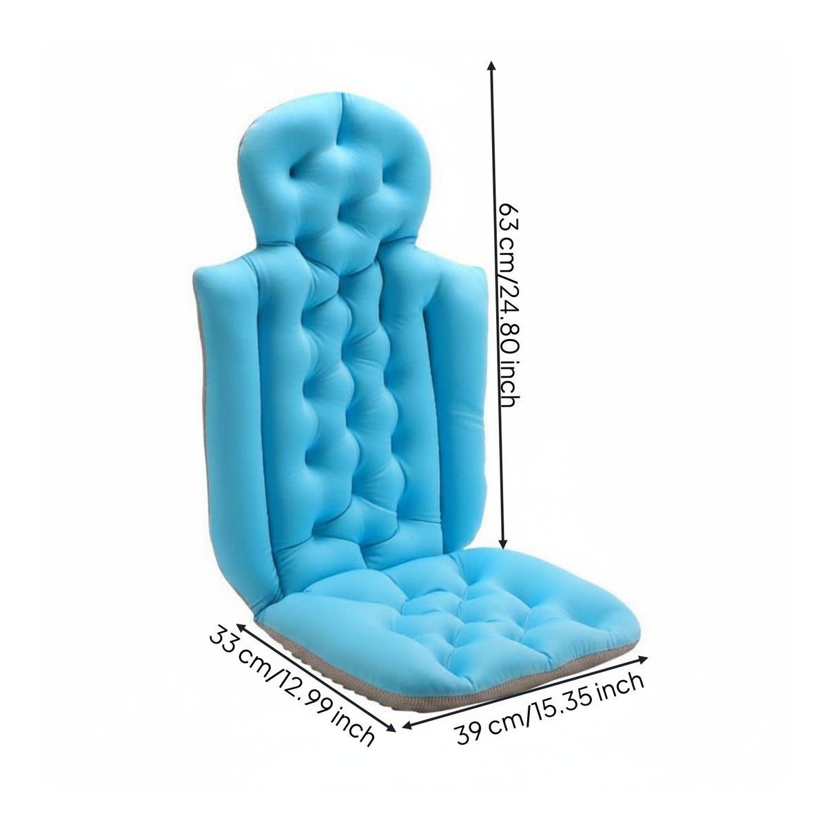 Full Body Bath Pillow Elastic Textile Bathtub Backrest Cushion Soft and Thick