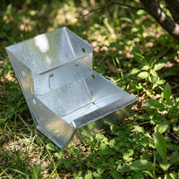 Cage Feeder Metal Feeding Trough, Galvanized Metal Single Compartment Design, New Livestock and Farming Small Pet Supplies, 15cm Length