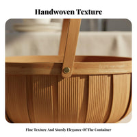 Round Woven Food Holder Adaptable Household Storage Rustic Design for outdoor meals
