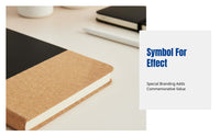 Cork Notebook Set, Chinese Design, PU Cover, Personalized Insignia, Business Notes, Compact Notebook, Office Gift, Event