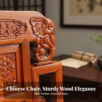 Chinese Roundrear Armchair Traditional Design Indoor Furniture for leisure corner