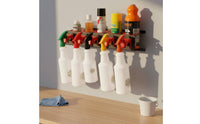 Wall Mount Spray Bottle Holder Space-Saving Design Spray Bottle Storage Rack Polishing Storage Shelf for Garage