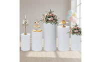 Dessert Table Pillar Cover Stretch Material Cylinder Pedestal Cover Round Plinth Slipcover Snug Fit Easy to Install for Weddings