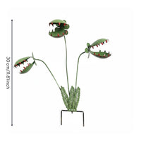 Carnivorous Plant Stake Red Tooth Edges Carnivorous Plant Sculpture Leaf Base